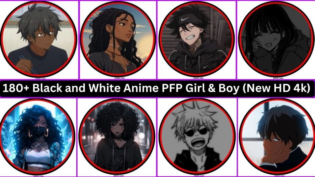 180+ Black And White Anime Pfp Girl & Boy (new Hd 4k)