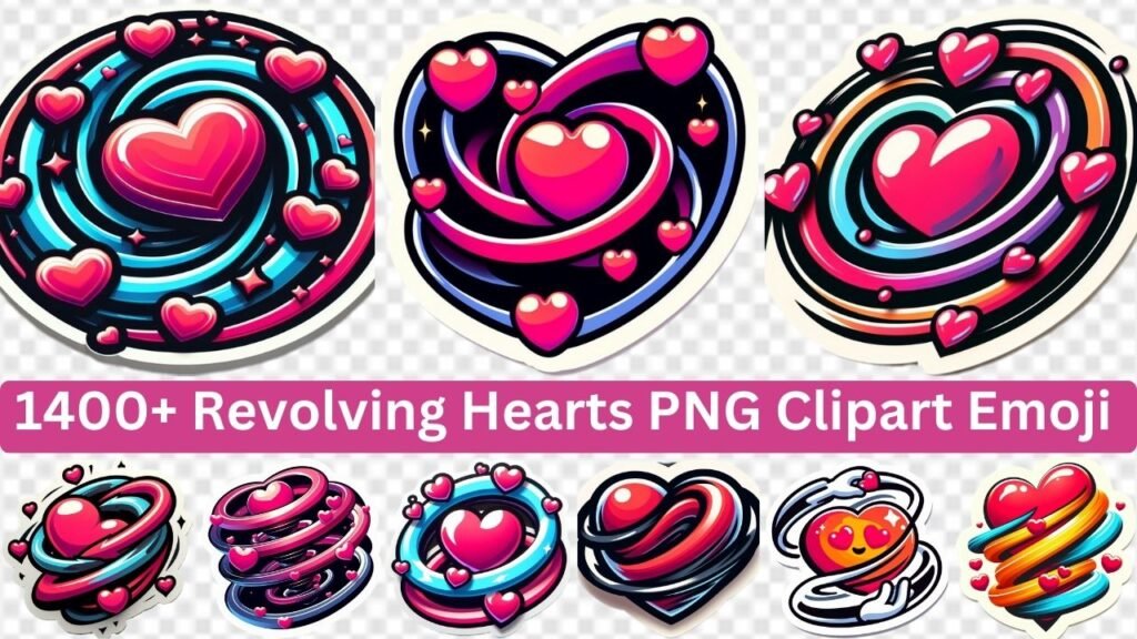 1400+ Revolving Hearts Png Clipart Emoji Transparent