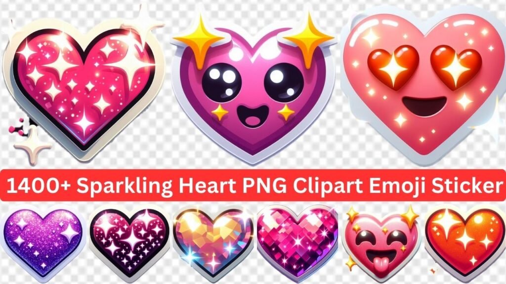 1400+ Sparkling Heart Png Clipart Emoji Sticker