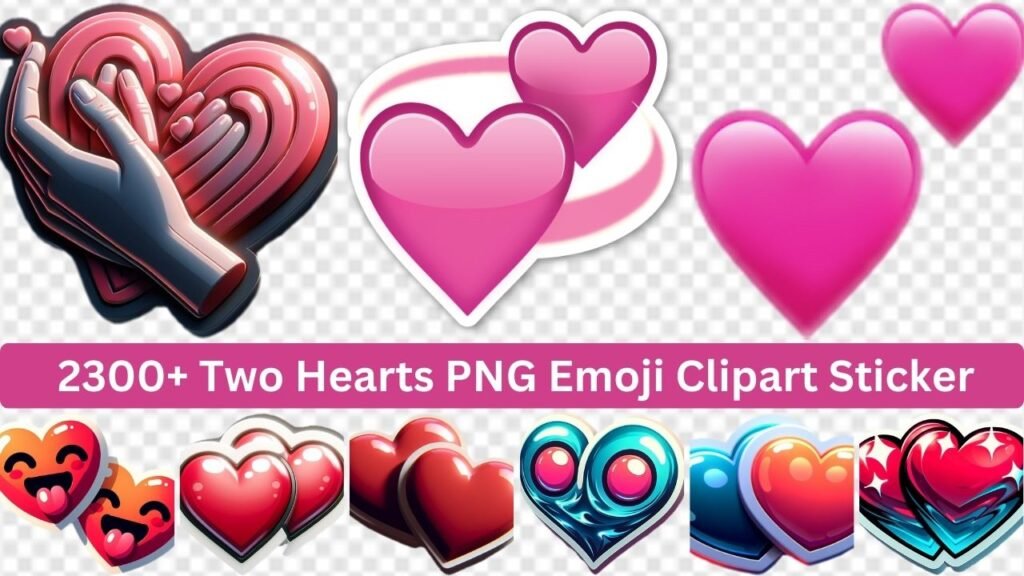 2300+ Two Hearts Png Emoji Clipart Sticker