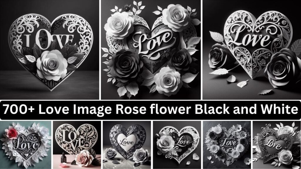 Love Image Rose Flower Black And White