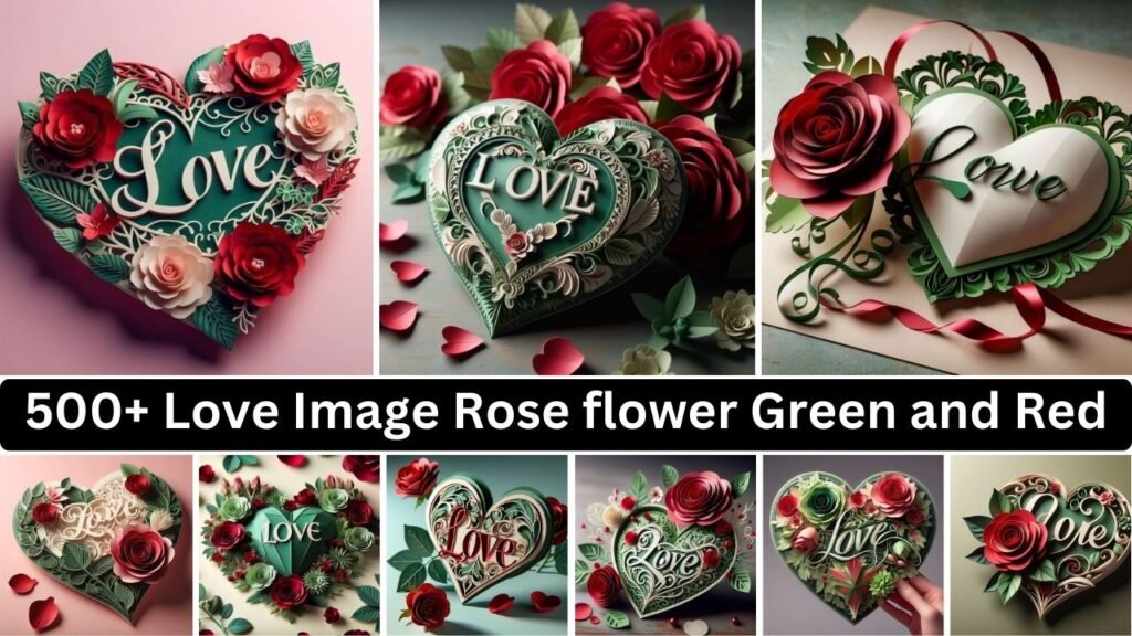 Love Image Rose Flower Green And Red