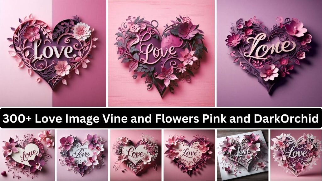 Love Image Vine And Flowers Pink And Darkorchid