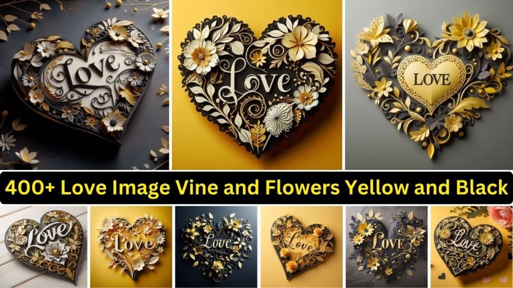 Love Image Vine And Flowers Yellow And Black