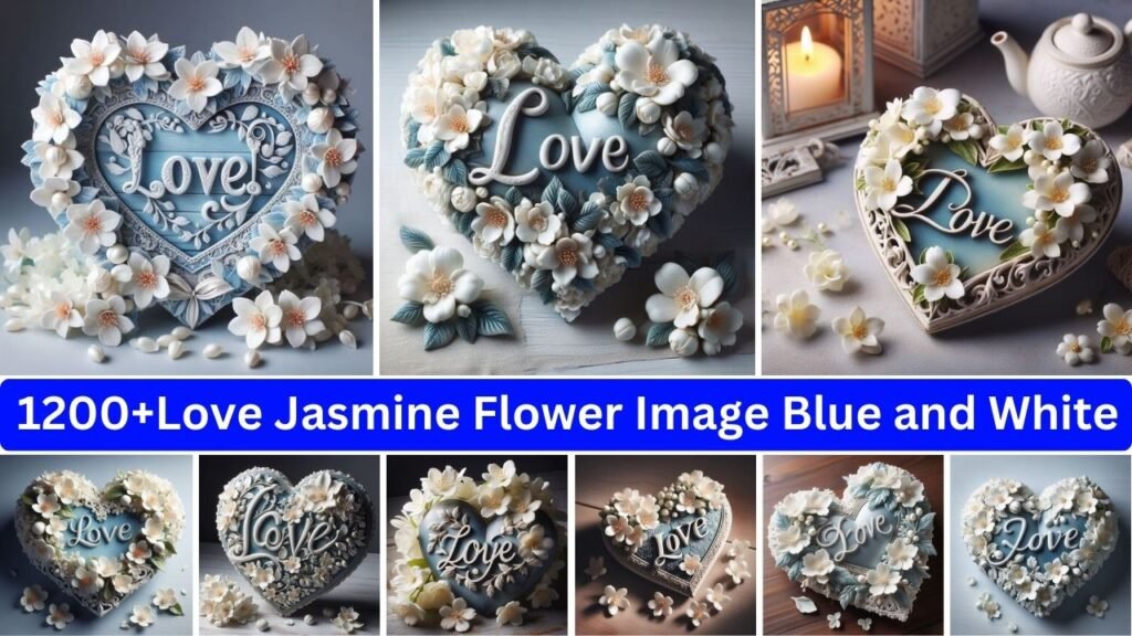 Love Jasmine Flower Image Blue And White