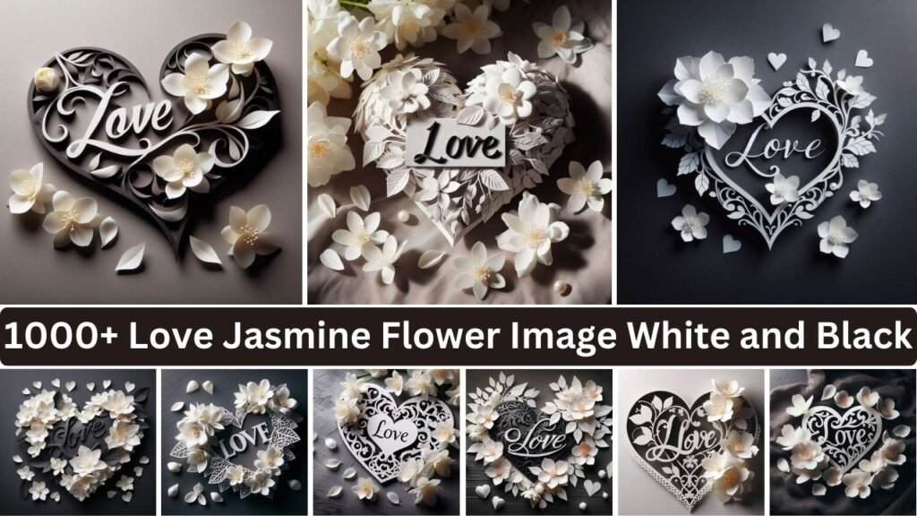 Love Jasmine Flower Image White And Black